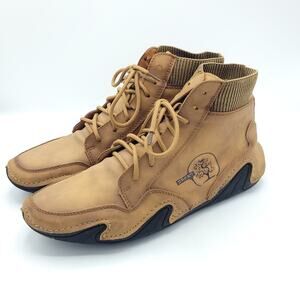 Autumn Winter Outdoor Fashion Lightweight Walking Shoes tan men's size 9.5